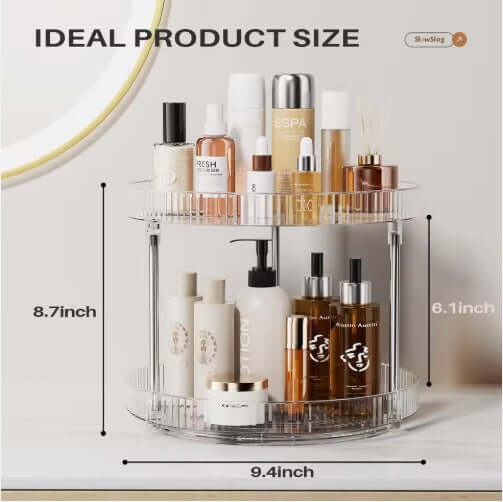 Double-Layer Turntable Spice Rack Organizer