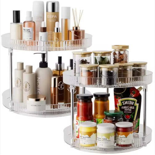 Double-Layer Rotating Spice Rack (2-Pack)