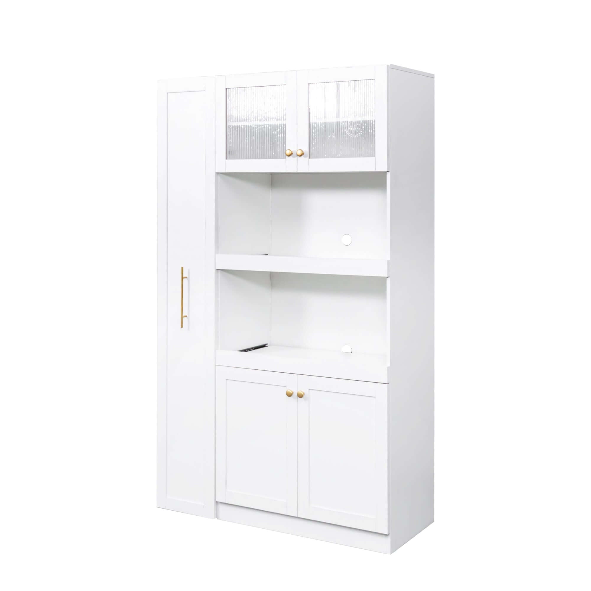 Farmhouse Kitchen Pantry Cabinet with Pull-Out Shelf