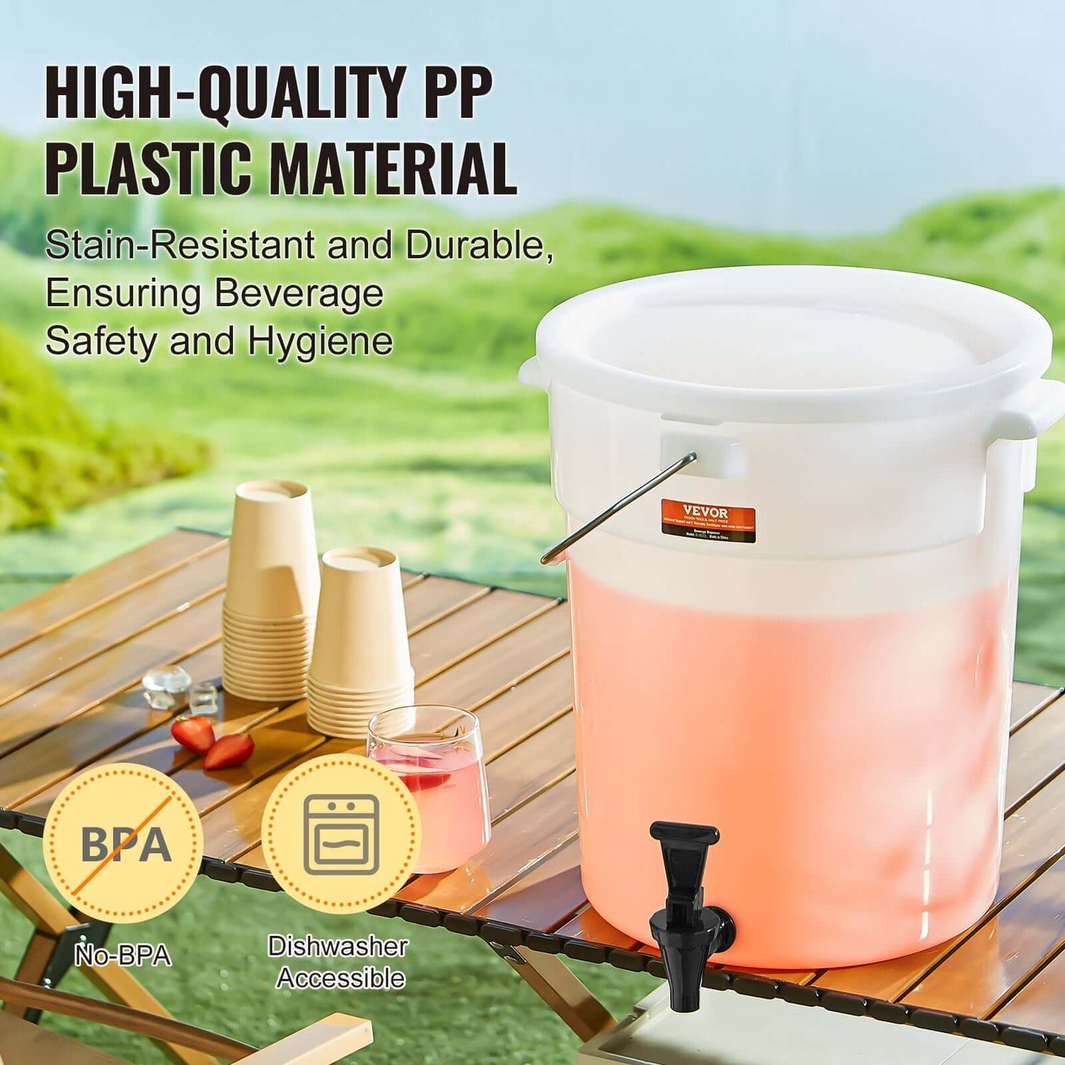 5-Gallon Beverage Drink Dispenser with Spigot